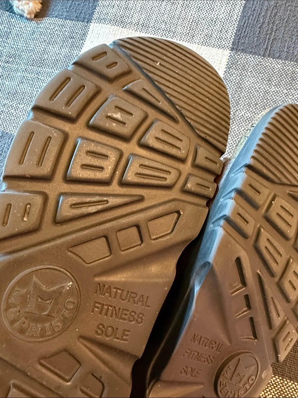Mephisto Men's Brown Double-Strap Slide Sandals with Buckles